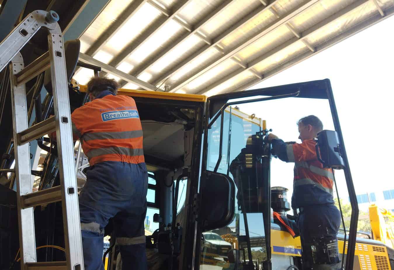 installing BreatheSafe on komatsu