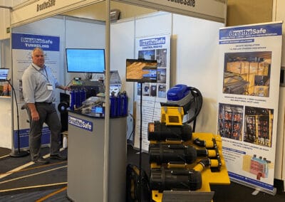 Highly efficient BreatheSafe smoke and dust extraction systems for industrial workplaces, focusing on high-pressure cabinets, control rooms, and tunneling applications to enhance safety and air quality.