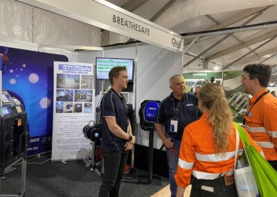 Clean air control solutions at BreatheSafe booth showcasing indoor air quality management for workplaces and commercial spaces.
