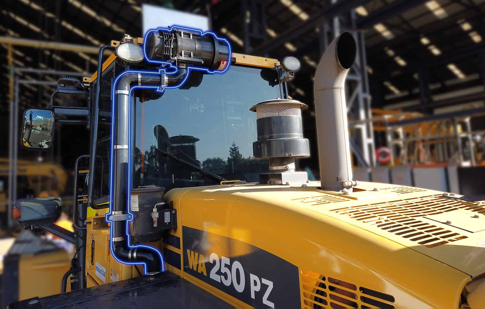 High-performance industrial air purification system with advanced filtration and ventilation for healthy workplace environments.