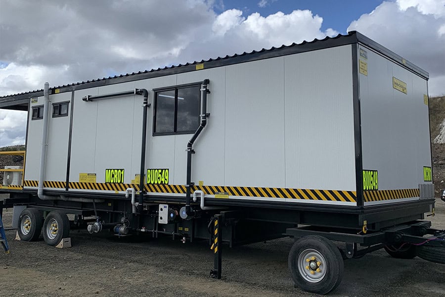 Portable industrial air quality testing and monitoring unit for safe environments.