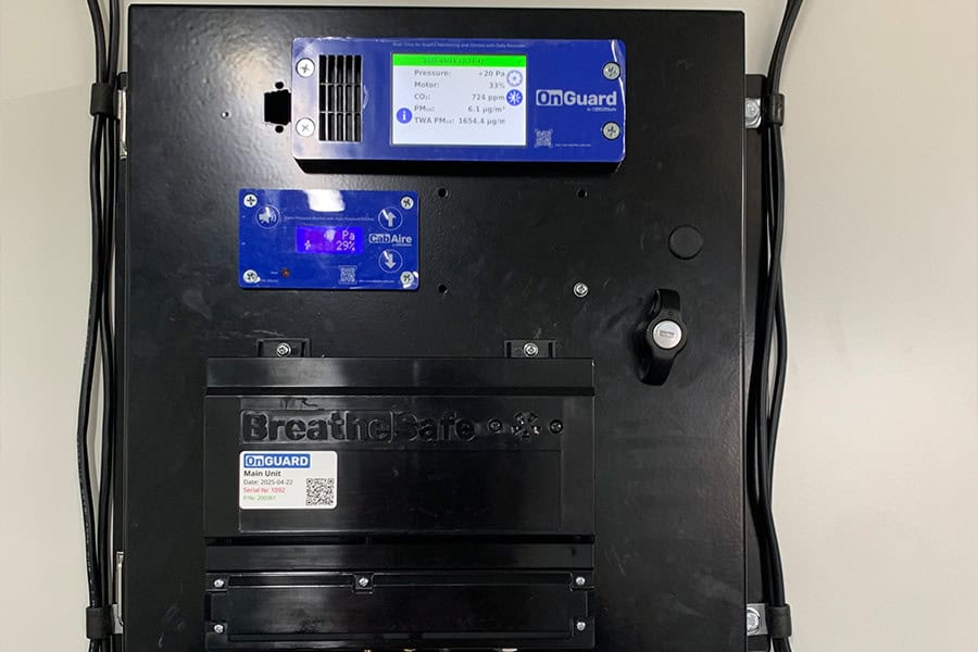 OnGuard air quality controller in a mobile control room
