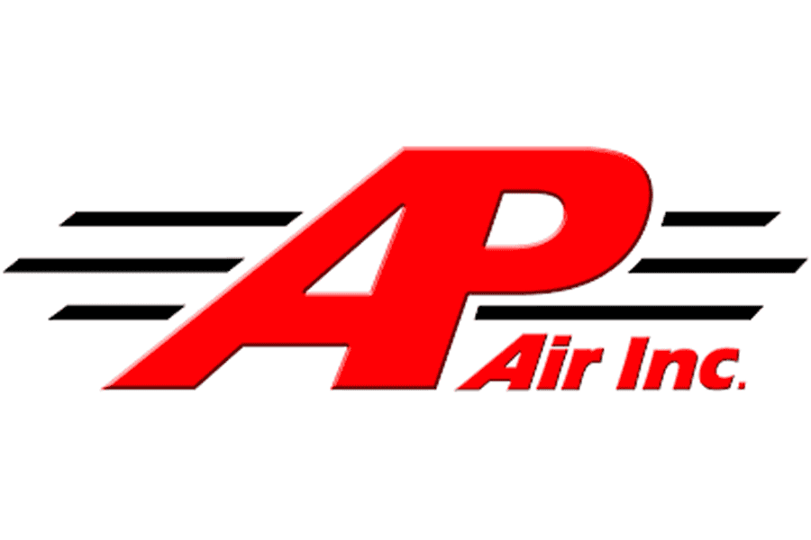 Logo of AP Air Inc., a company specialising in air quality solutions and ventilation systems for improved indoor air safety.