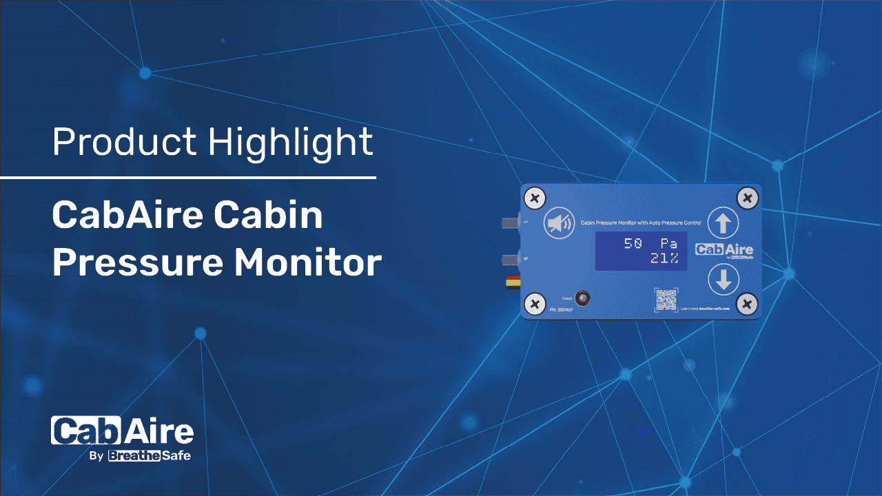 CabAire Cabin Pressure Monitor for safe ventilation in confined spaces, ensuring optimal pressure levels for worker safety and compliance.