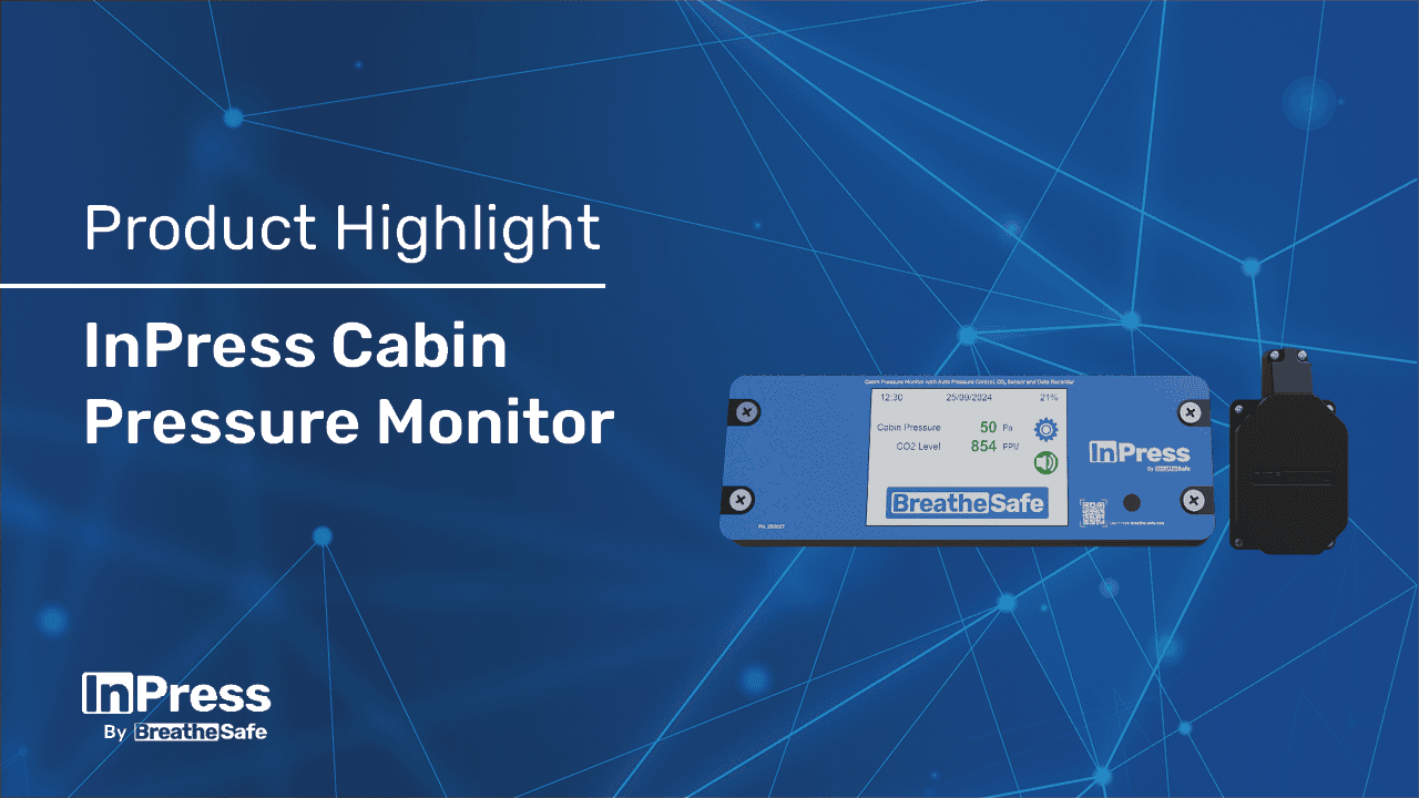An InPress Cabin Pressure Monitor device used for monitoring and maintaining optimal cabin pressure in aircraft, ensuring safety and comfort for passengers and crew.
