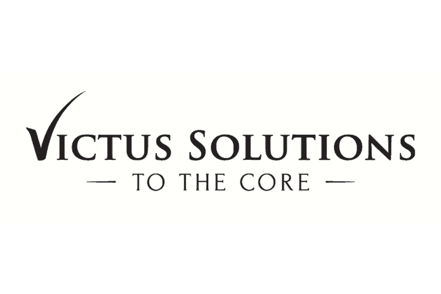 Victus Solutions logo featuring the company name with a checkmark design, emphasizing air quality and health solutions.
